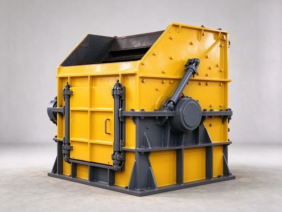 Client-supplied impact crusher illustration; model correspondence pending