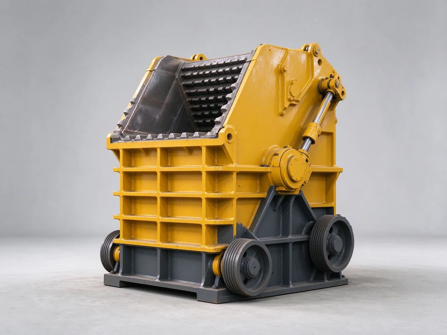 Client-supplied jaw crusher illustration; model correspondence pending